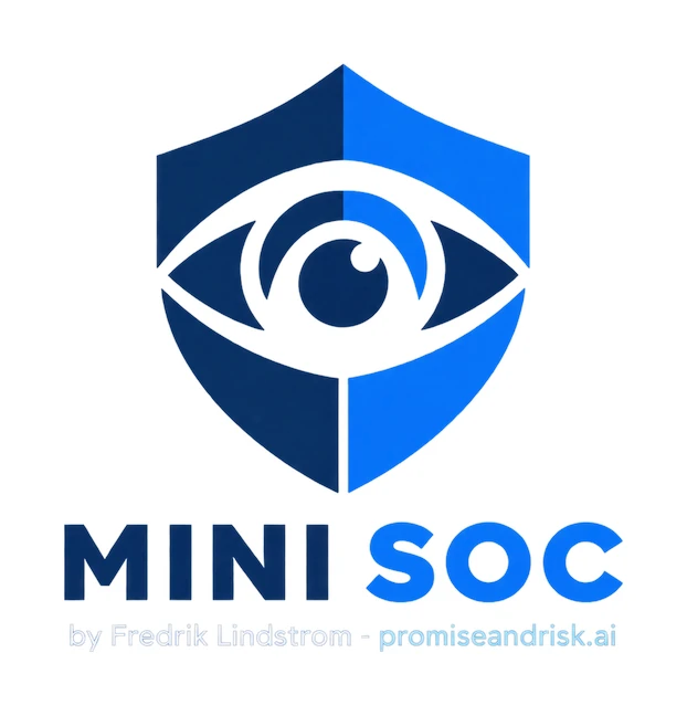 Mini SOC logo: a shield with an eye